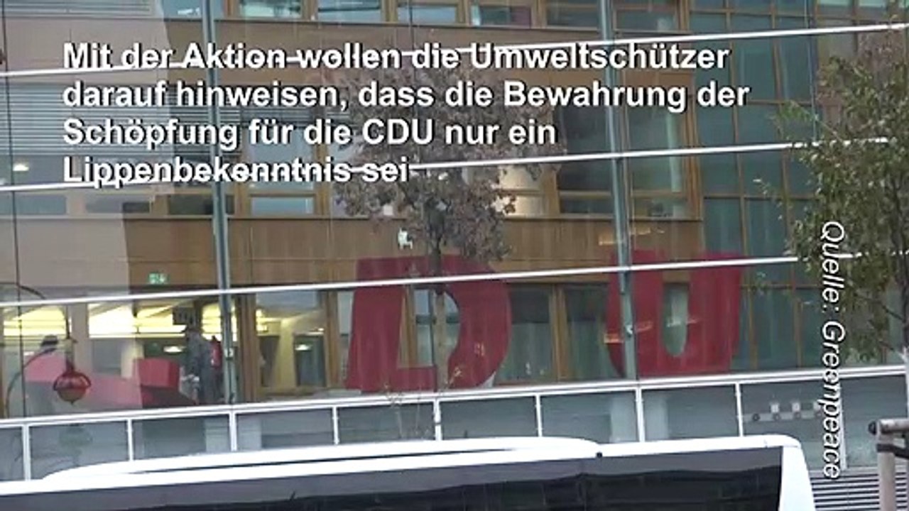 Greenpeace klaut der CDU das 'C'