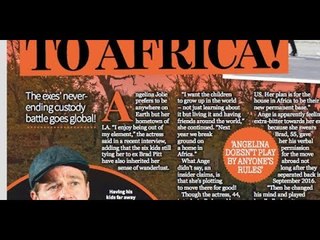 Brad Pitt, le choc, Angelina Jolie en fuite avec les enfants en Afrique (photo)