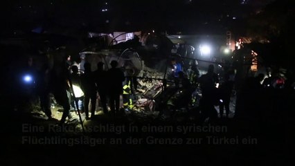 Rakete trifft Flüchtlingslager in Syrien - 15 Tote