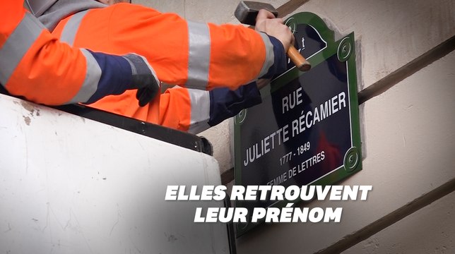 Sur cette plaque de rue à Paris, une femme illustre a retrouvé son prénom