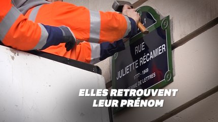 Sur cette plaque de rue à Paris, une femme illustre a retrouvé son prénom