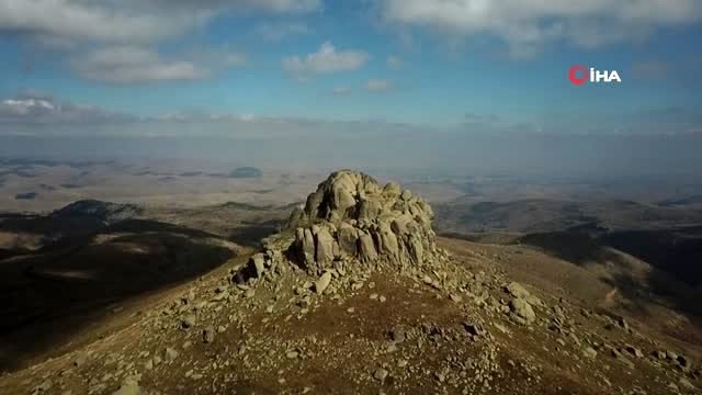 Yılkı atları Kumalar Dağı'nda drone ile görüntülendi