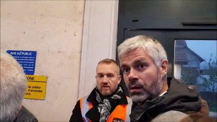 Laurent Wauquiez découvre que la gare SNCF de Reignier est fermée !