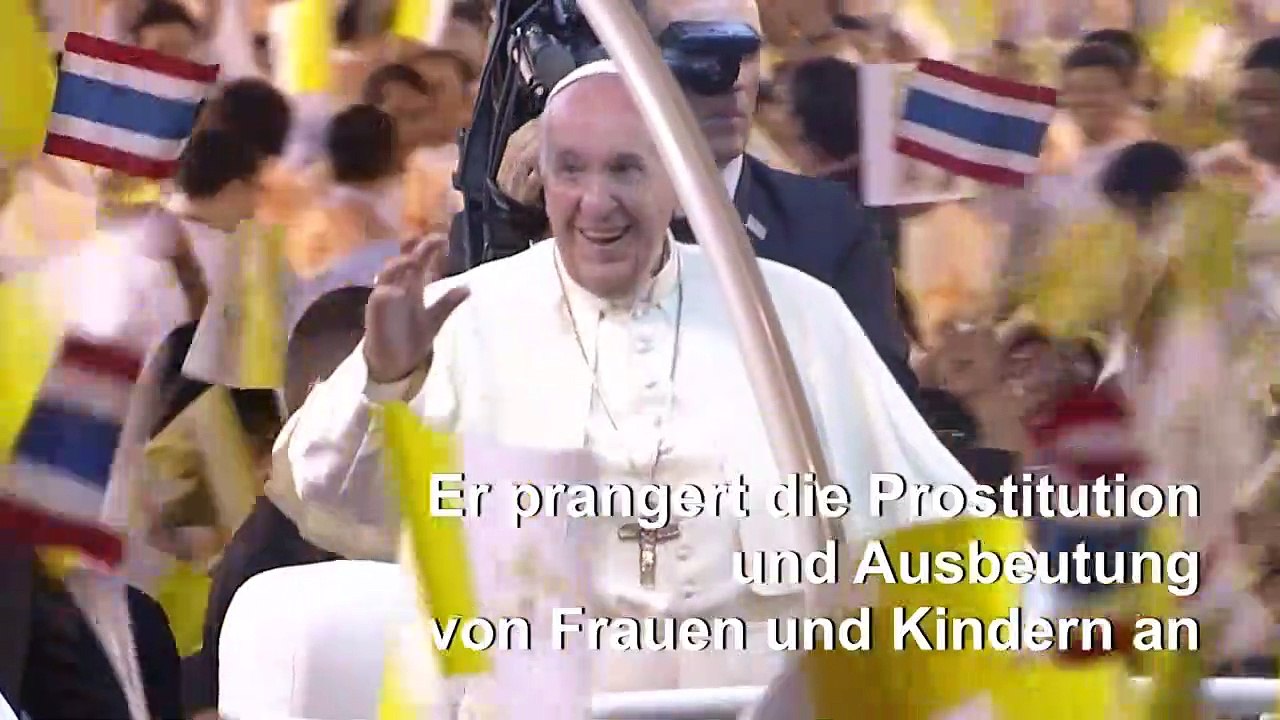 Papst prangert in Thailand Prostitution und Ausbeutung an