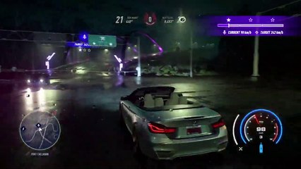 NFS HEAT - BMW M4 CONVERTIBLE - Night Test Drive - 1080p60FPS