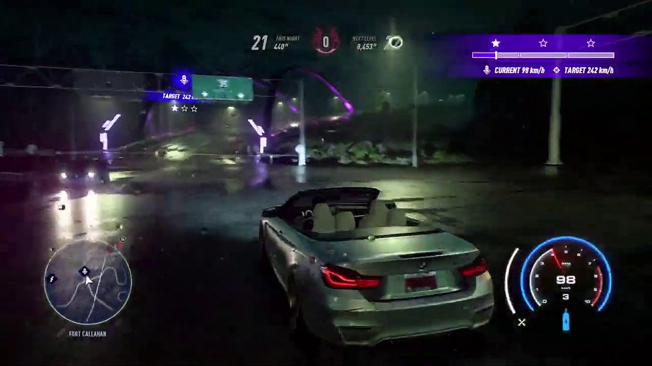 NFS HEAT - BMW M4 CONVERTIBLE - Night Test Drive - 1080p60FPS