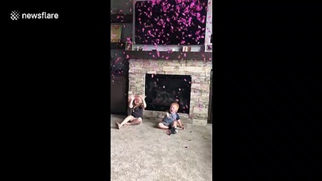 Gender reveal or revile? Brother and sister have VERY different reactions to new baby sister