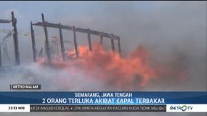 Kapal Terbakar Diduga Karena Ledakan Tabung Gas