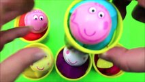 Peppa Pig Toys Wooden Balls Playdoh Surprise Cups Finger Family Song Teach Kids Colors-