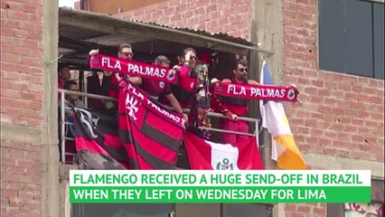 Flamengo and River Plate train in Peru ahead of Saturday's final