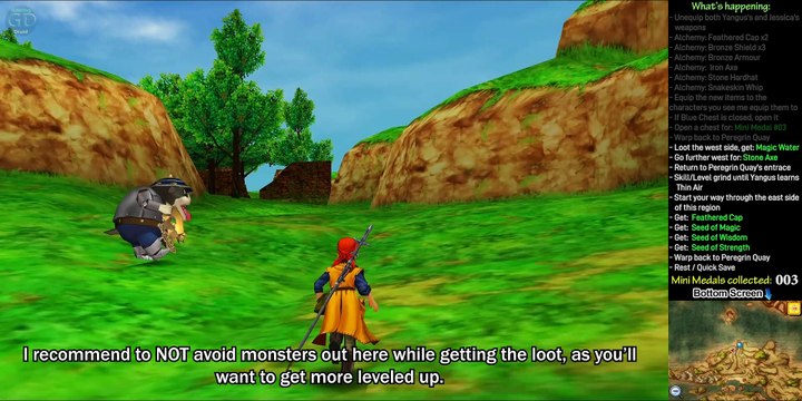 Dragon Quest 8 3DS: #13: Looting+Grinding outside Peregrin Quay