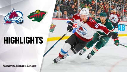 NHL Highlights | Avalanche @ Wild 11/21/19