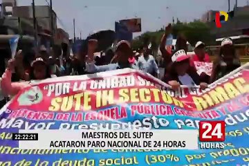 Maestros del Sutep acataron paro nacional de 24 horas