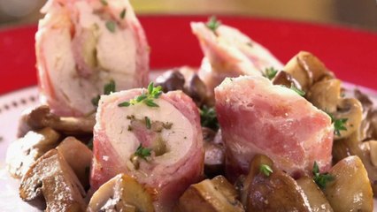 Gourmand - Blancs de poulet lardés et farcis au Comté