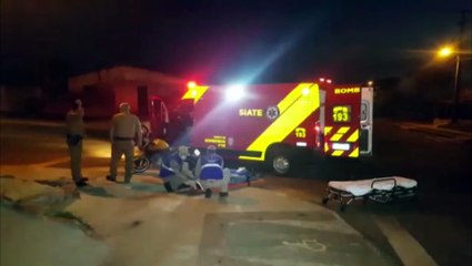 Motociclista fica ferido em acidente de trânsito, no Bairro Interlagos
