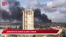 Çekmeköy'de askeri alanda yangın
