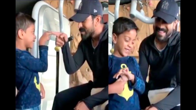 South Indian Superstar Ramcharan HAVING Fun With KIDS