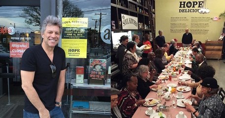 Jon Bon Jovi a ouvert deux restaurants qui servent des repas gratuits aux personnes les plus démunies et vivants dans la rue