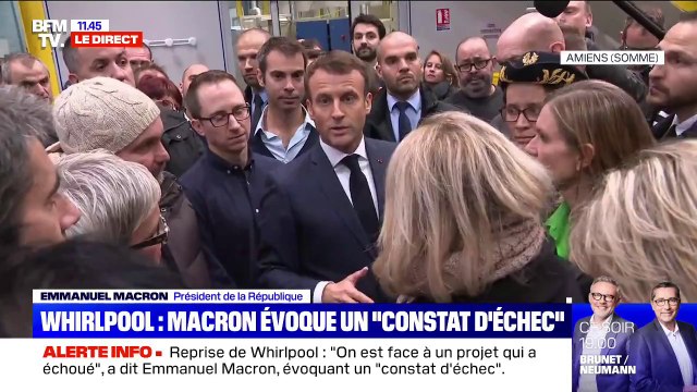 Emmanuel Macron aux ex-salariés de Whirpool: Je ne vous oublie pas et je n'oublie pas mes engagements (...) on va tout faire pour les tenir