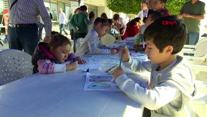 Adana-soner çetin, çocuklarla boyama yaptı