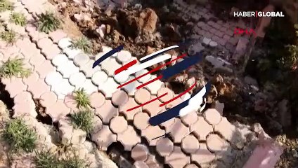 Samsun'da istinat duvarı çöktü, 6 katlı bina boşaltıldı