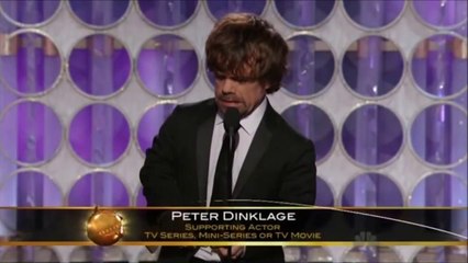 Peter Dinklage wins a Golden Globe for Game of Thrones 2012