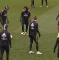 Bale full of smiles back at Madrid