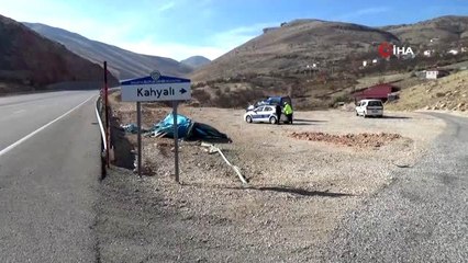 Malatya-Kayseri yolunda yoldan çıkan otomobil şarampole uçtu: 5 yaralı