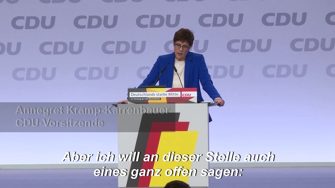 Kramp-Karrenbauer bietet Parteitag Rückzug an