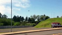 Aeromédico transporta vítima de gravíssimo acidente registrado em Capitão Leônidas Marques