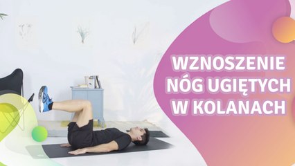 (Leżenie przodem) Wznoszenie nóg ugiętych w kolanach - Krok do Zdrowia