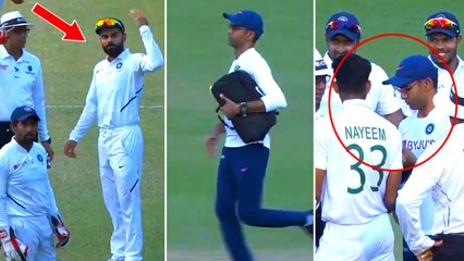 India physio attends to Nayeem Hasan injury | Nitin Patel win hearts