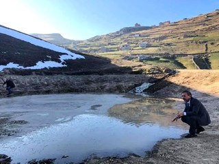 Dipsiz Göl'e su verilmeye başlandı