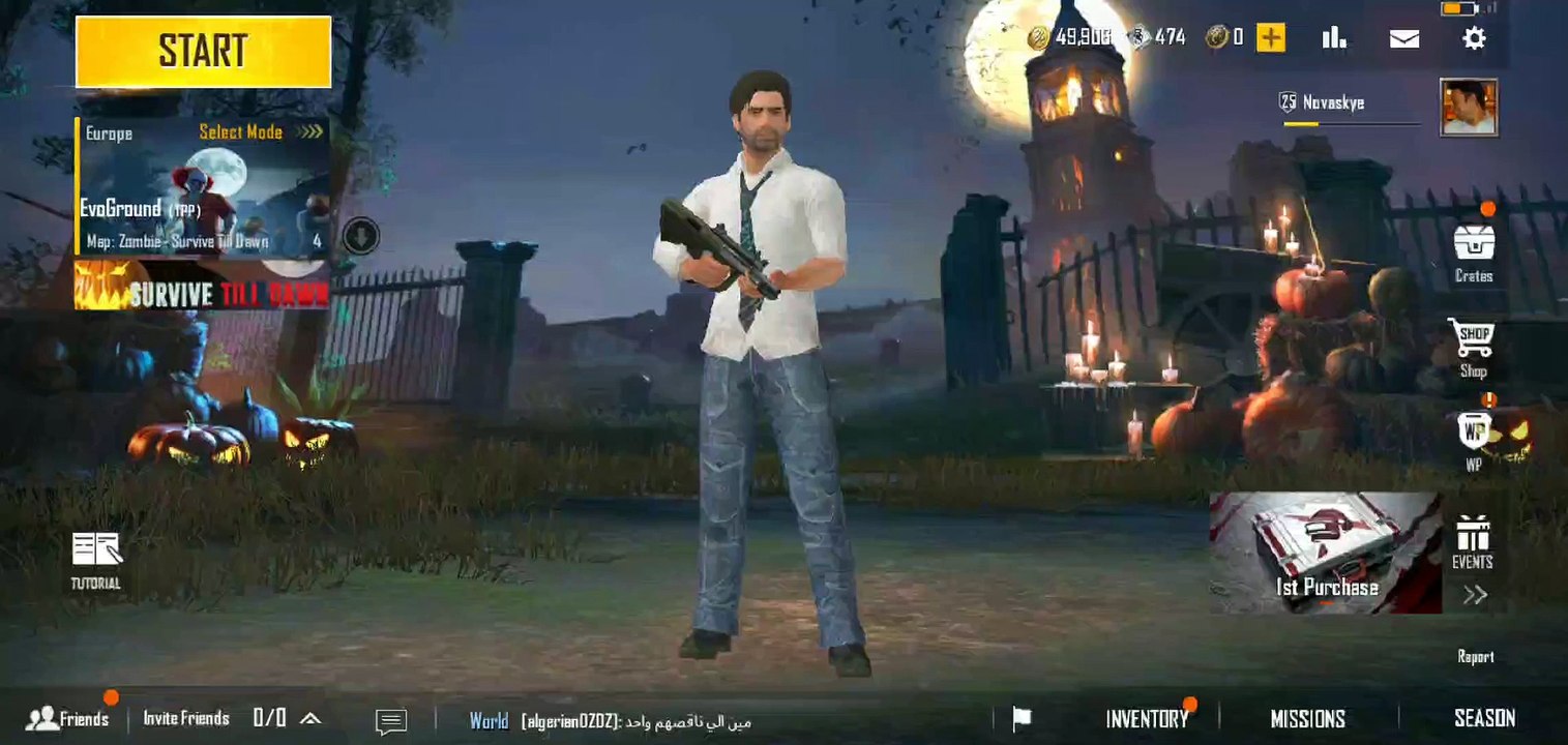PUBG Halloween EVoGround Map Survive Till Down Gameplay