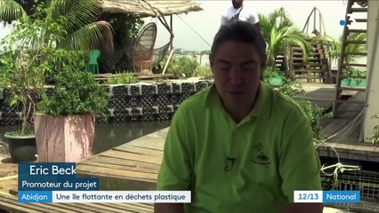Abidjan : une île flottante construite à base de déchets plastiques