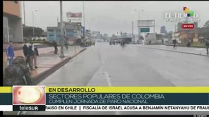 Colombianos salen a las calles en jornada de paro nacional