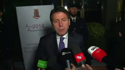 Il premier Conte su Ex Ilva e questione all'anno accademico della Scuola superiore di Polizia