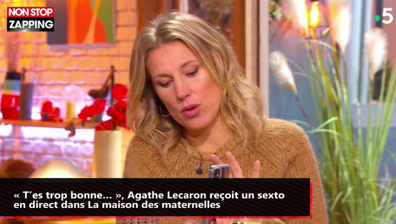 « T’es trop bonne… », Agathe Lecaron reçoit un sexto en direct dans La maison des maternelles (Vidéo)
