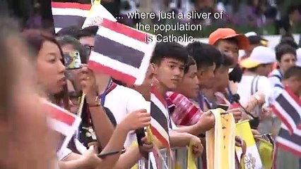 Pope Francis holds a mass at Assumption Cathedral