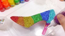 Kids Play And Learn Colors Yogurt Slime High Heels Combine Glitter Surprise Eggs Toys For Kids