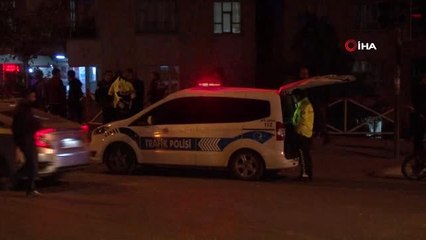 Otomobil 10 metre derinliğindeki bina bahçesine uçtu