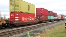 CSX container train going through Berea, Ohio (11/22/2019)