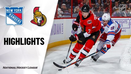 NHL Highlights | Rangers @ Senators 11/22/19