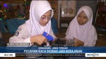 Siswa SMK di Semarang Sulap Limbah Kaca Jadi Kerajinan