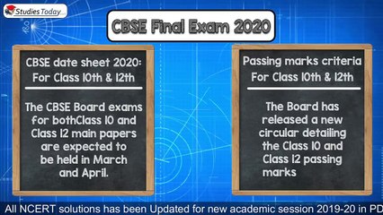 CBSE date sheet 2020 for class 10th and 12th
