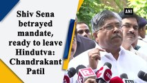 Shiv Sena betrayed mandate, ready to leave Hindutva: Chandrakant Patil