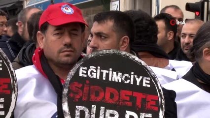 Yüzlerce öğretmen "Eğitimciye şiddete dur de" diye haykırdı