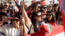 Defiant protesters hold rival parade on Lebanon independence day