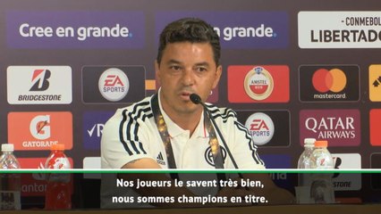 Libertadores - Gallardo : "Nous sommes uniquement des prétendants au titre"