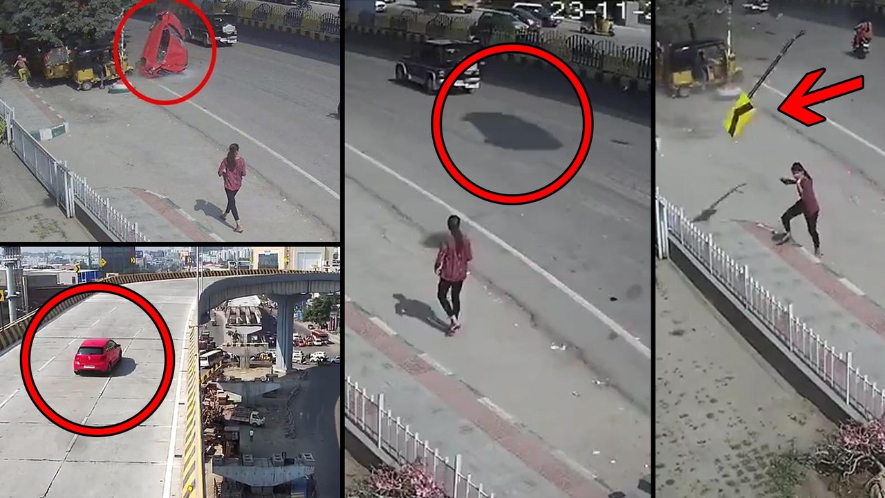 Biodiversity Flyover Accident CCTV Footage Exclusive Visuals || Oneindia Telugu